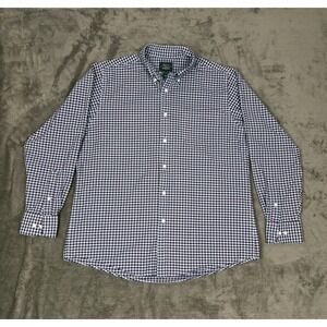 Member's Mark Stretch‎ Oxford Men's Size Large Button-Down Shirt Red Gingham